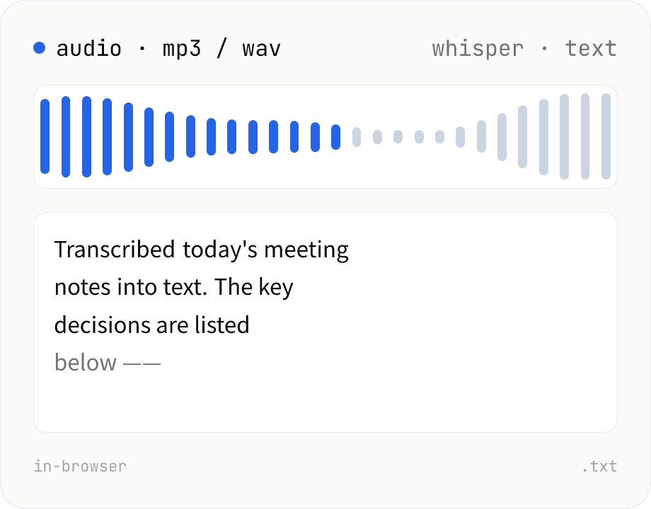 Audio file transcription