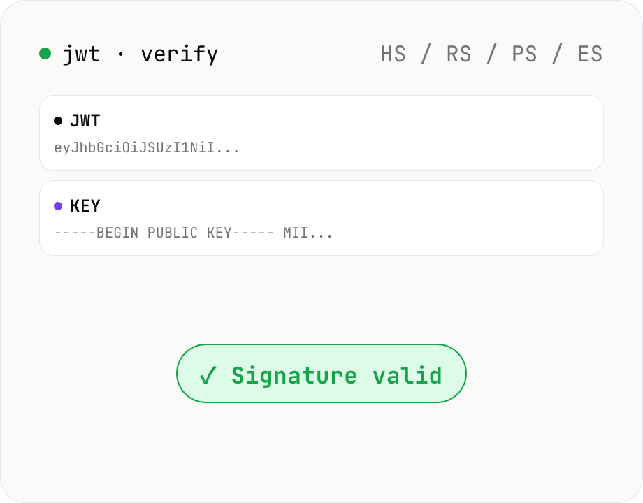 JWT signature verify